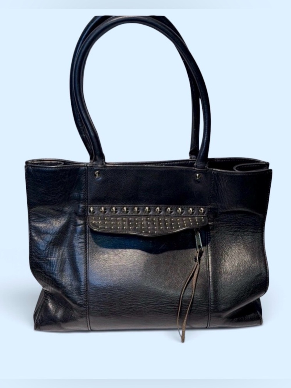 Rebecca Minkoff Black Studded Leather Tote Bag